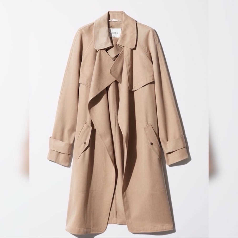 Aritzia Babaton Classic Beige Trench Coat